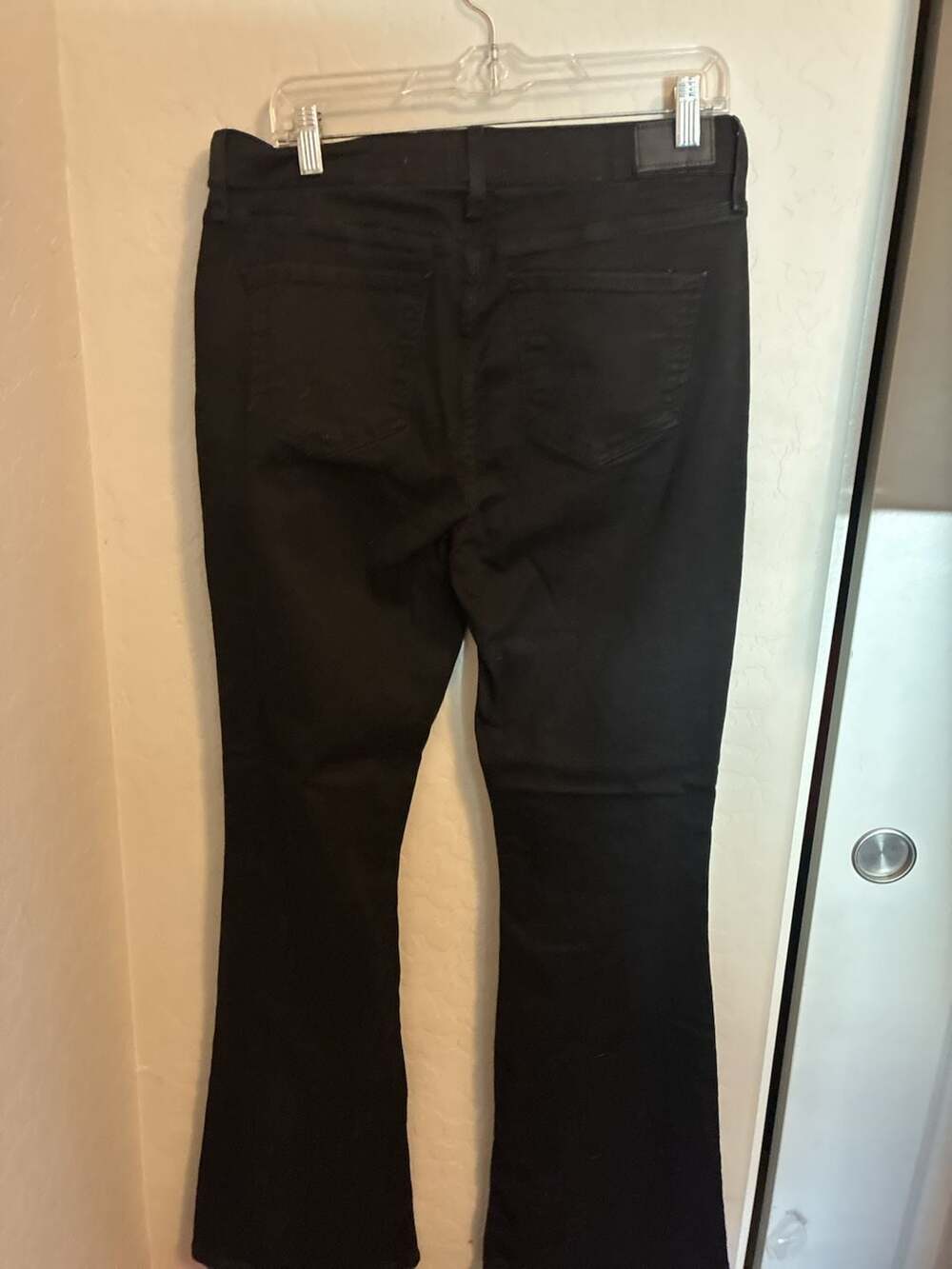 River Island Denim Specialist Black Flare Jeans, Size 16 View 5
